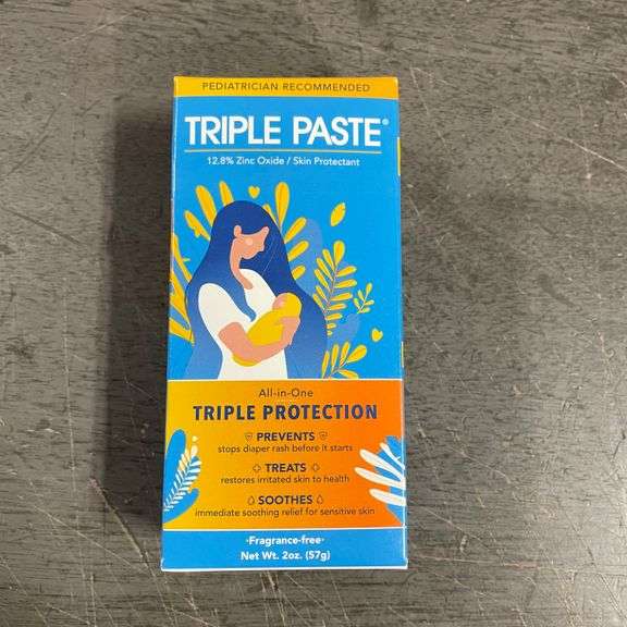 Triple Paste All-in-One Zinc Oxide Diaper Rash Ointment, 2 Oz