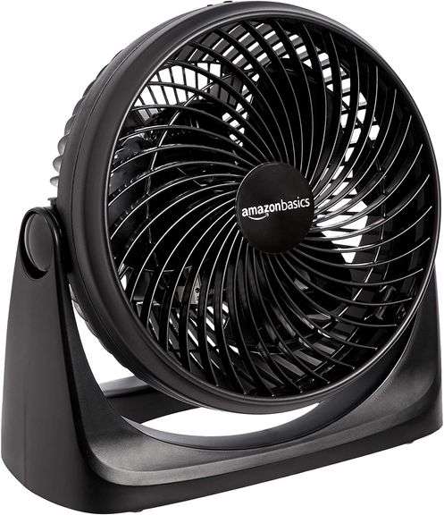 Amazon Basics 3 Speed Small Room Air Circulator Fan, 7-Inch Blade, Black