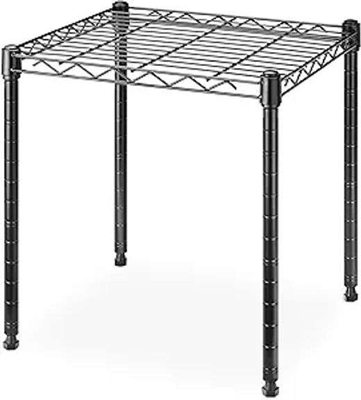 Whitmor Supreme Stacking Shelf and Organizer -Heavy-Duty - Adjustable - Black