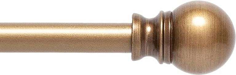 Kenney KN55972 Davenport Ball End Petite Café Decorative Window Curtain Rod