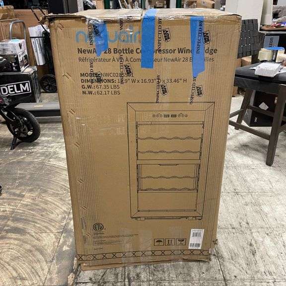 Newair Freestanding 28 Bottle Dual Zone Compressor Wine Fridge in Stainless Steel