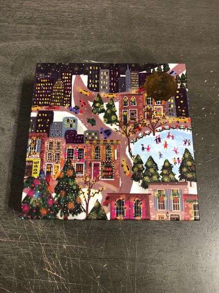 Galison Sparkling City – 1000 Piece Foil Puzzle with Illustrations of Colorful Merriments in The Cit
