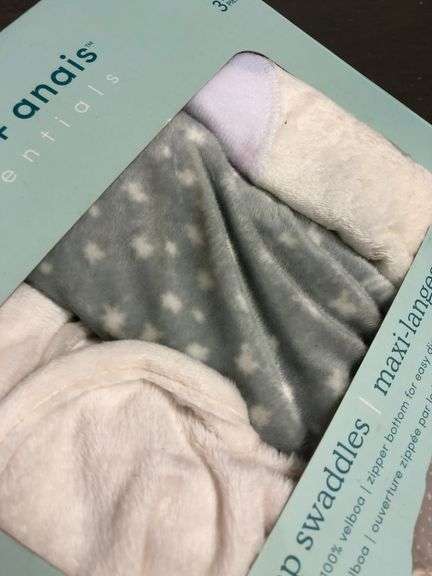 aden + anais Essentials Velboa Wrap Swaddle 3 Pack Blanket for Safer Sleep