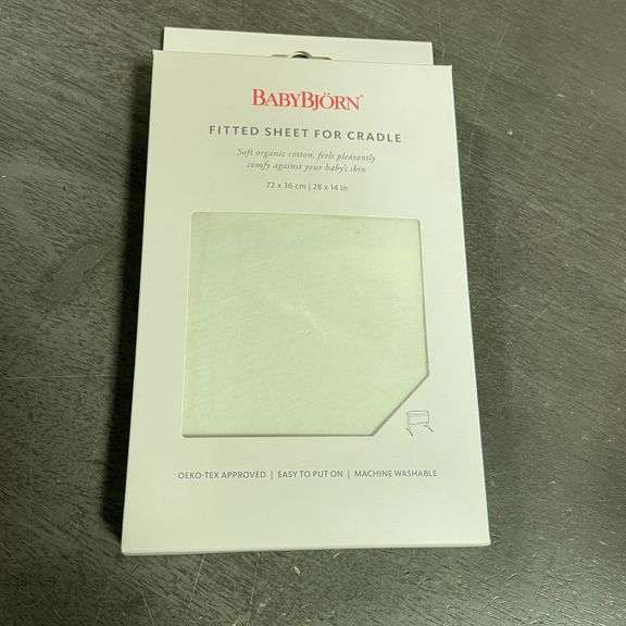 BABYBJORN Fitted Sheet for Cradle - Organic White