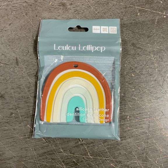 LouLou Lollipop Neutral Rainbow Silicone Teether