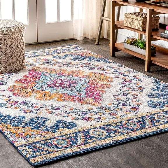 JONATHAN Y BMF106A-5 Bohemian Flair Boho Vintage Medallion Indoor Area Rug Floral Easy Cleaning