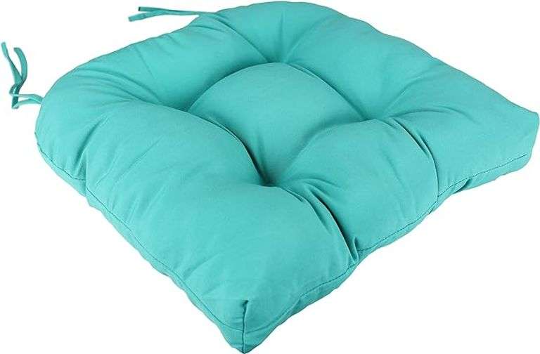 College Covers Everything Comfy Indoor/Outdoor Seat Patio D Cushion, Pack of 4, Turquoise
