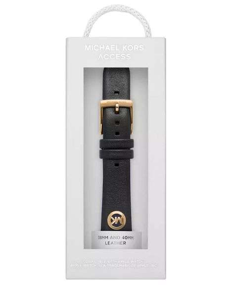 Michael Kors Access Black 40MM and 41MM Leather Apple Watch Band