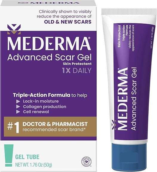 Mederma Advanced Scar Gel, Treats Old and New Scars, Reduces the Appearance of Scars