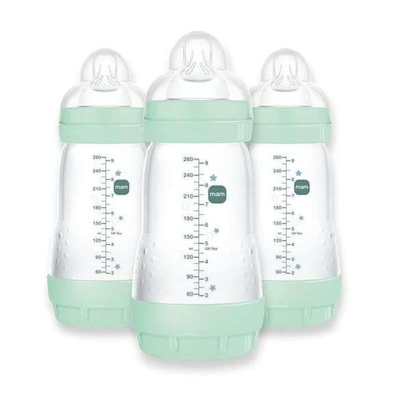 DIFFERENT COLOR  MAM 9oz Easy Start Anti-Colic Baby Bottles, Medium Flow