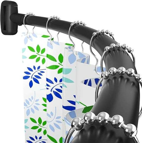 Curved Shower Curtain Rod, 45-72 inches Adjustable Arched Shower Curtain Curved Rods