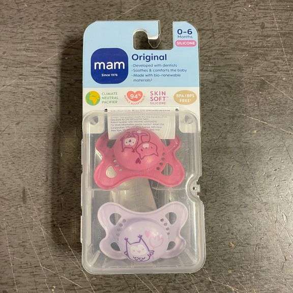 MAM Original Matte Baby Pacifiers, Binky for Girls 0-6 Months, BPA-Free Silicone Nipple