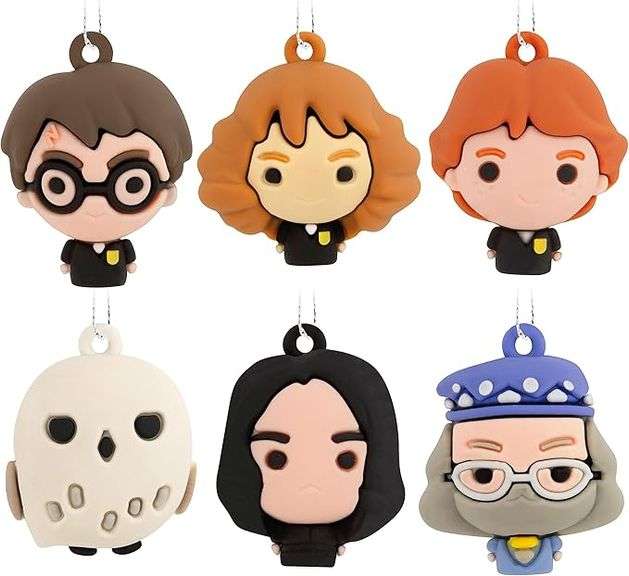 Hallmark Harry Potter and Friends Mini Christmas Ornaments, Shatterproof, Set of 6
