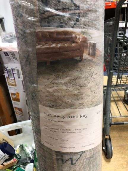 Loloi Hathaway Collection HTH-07 Multi / Ivory 5'-0' x 7'-6', .25' Thick Area Rug