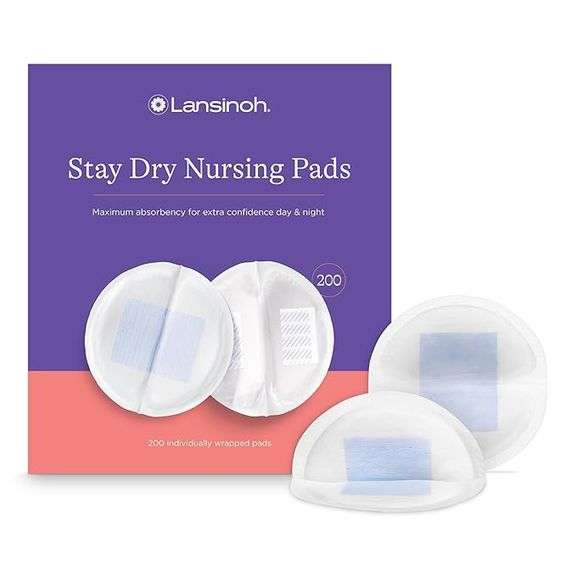 Lansinoh Stay Dry Disposable Nursing Pads, Soft and Super Absorbent Breast Pads