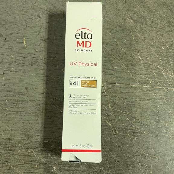 EltaMD UV Physical Tinted Sunscreen for Face, SPF 41 Tinted Sunscreen, 100% Mineral Active Sunscreen