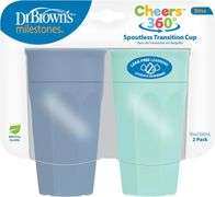 Dr. Brown's Milestones Cheers 360 Training Cup for Toddlers & Babies, Leak-Free Sippy Cup