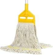 Commercial Mop Heavy Duty Industrial Cotton Mop with Long Handle,Looped-End String Wet Mops