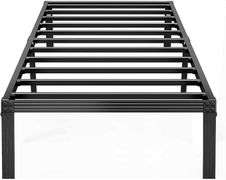 Twin Size Bed Frame, 14 Inch High Sleek and Durable Metal Bed Frame, No Box Spring Needed Platform