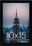 Frame Amo 10x15 Black Modern Picture or Poster Frame, 1 inch Wide Border, Smooth Wrap Finish, Acryli