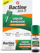 Bactine MAX Liquid Bandage with Lidocaine - Wound Cleaning Liquid Bandage for Skin