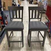 Set of 2 Signature Design by Ashley Hallanden Modern Farmhouse 25.75" Counter Height Upholstered Bar