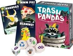 Gamewright - Trash Pandas - The Raucous Raccoon Push-Your-Luck Card Game, Ages 8+, 2-4 Players