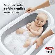OXO TOT Splash & Store Bathtub | Baby Bathtub | Newborn Baby Essentials | for Keeping Bathtime Secur