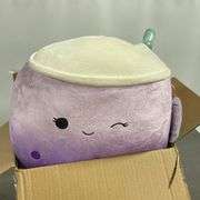 Original 12-Inch Poplina Purple Boba Tea With Blue Straw - Official Jazwares