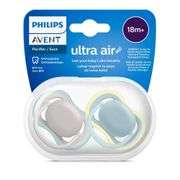 Philips Avent Ultra Air Pacifier 18m+, Beige/Dawn 2 PK