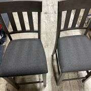 Set of 2 Signature Design by Ashley Hallanden Modern Farmhouse 25.75" Counter Height Upholstered Bar