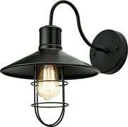 31700 Elmore Wall Sconce, One Size, Black Finish