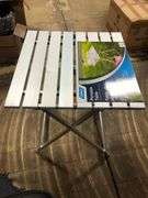 Camco Large Aluminum Side Table | Features Easy Setup & Supports Up to 110lbs