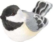 Wild Republic Audubon Birds Black-Capped Chickadee Plush with Authentic Bird Sound, Stuffed Animal, 
