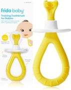Frida Baby Training Toothbrush for Babies with Soft Silicone Bristles, Yellow