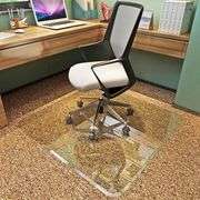 Exclusive Beveled Edge Glass Chair Mat for a Smooth Glide and Easy Roll On/Off by Clearly Innovative