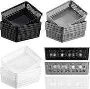 Ziliny 15 Pack Classroom Plastic Baskets Classroom Storage Trays Desktop File Organizer Tray Homewor