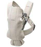 BabyBjörn Baby Carrier Mini, 3D Jersey, Light Beige, Newborn Carrier (7-25 lbs)