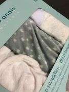 aden + anais Essentials Velboa Wrap Swaddle 3 Pack Blanket for Safer Sleep