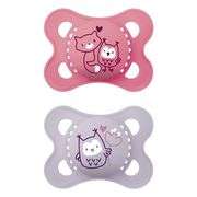 MAM Original Matte Baby Pacifiers, Binky for Girls 0-6 Months, BPA-Free Silicone Nipple