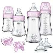 Chicco Duo Newborn Hybrid Baby Bottle Starter Gift Set with Invinci-Glass Inside and Plastic Outside