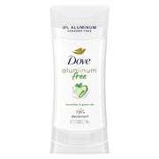 Dove Aluminum Free Deodorant for Women Cucumber and Green Tea 72 hour odor protection 2.6 oz