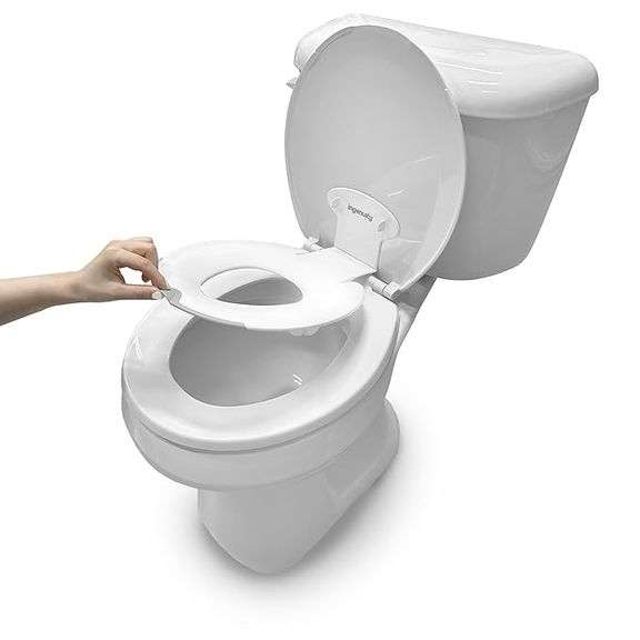 Ingenuity: ity by Ingenuity Flip & Sit Potty Seat (White) – Easy to Set Up & Remove Potty Training S