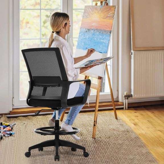 NiamVelo Drafting Chair Tall Office Chair Adjustable Computer Chair