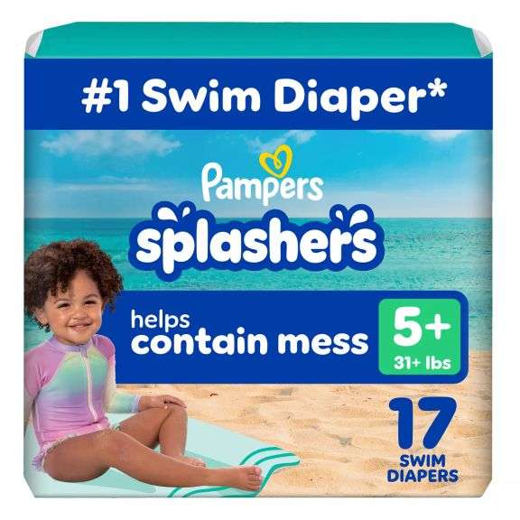 Pampers Splashers Disposable Swim Pants - (Select Size and Count)