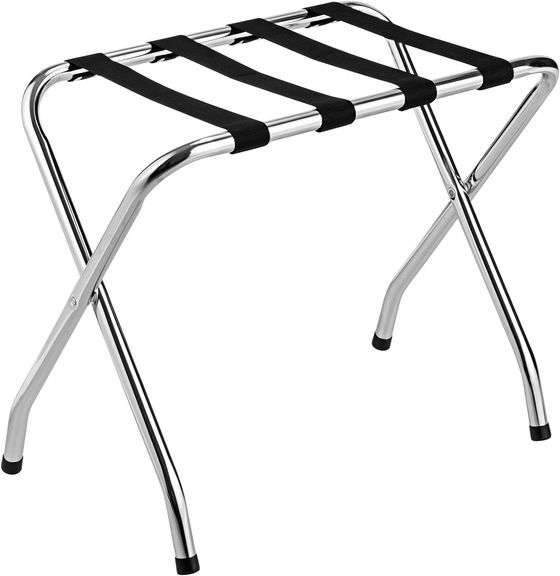 Set of 8 Chrome Luggage Rack for Guest Room
