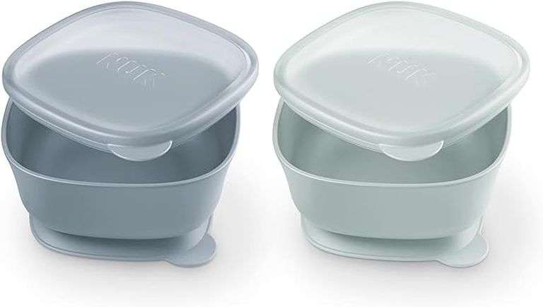 NUK for Nature Suction Bowl and Lid, Leak-Proof Lid, Microwave, Freezer