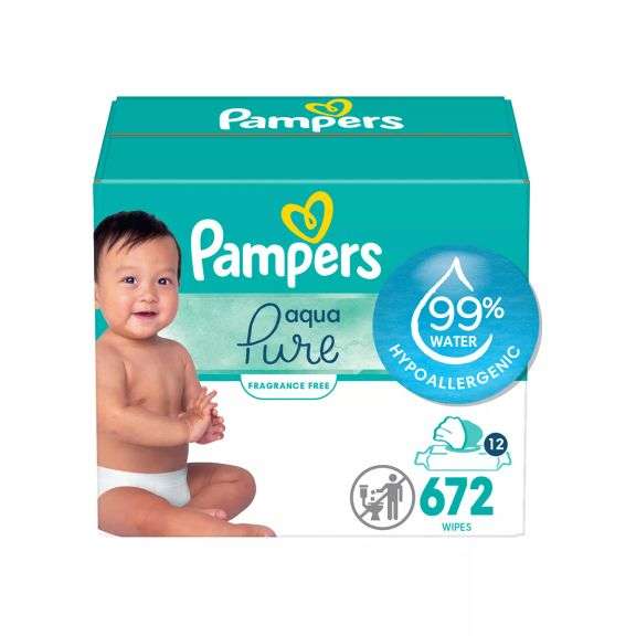 Pampers Aqua Pure Sensitive Baby Wipes 672ct