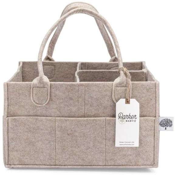 Parker Baby Co. Diaper Caddy - (Color - Oatmeal)