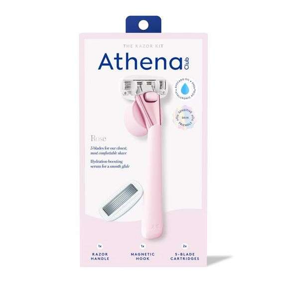 Athena Women's 5 Blade Reusable Razor Kit - Rose